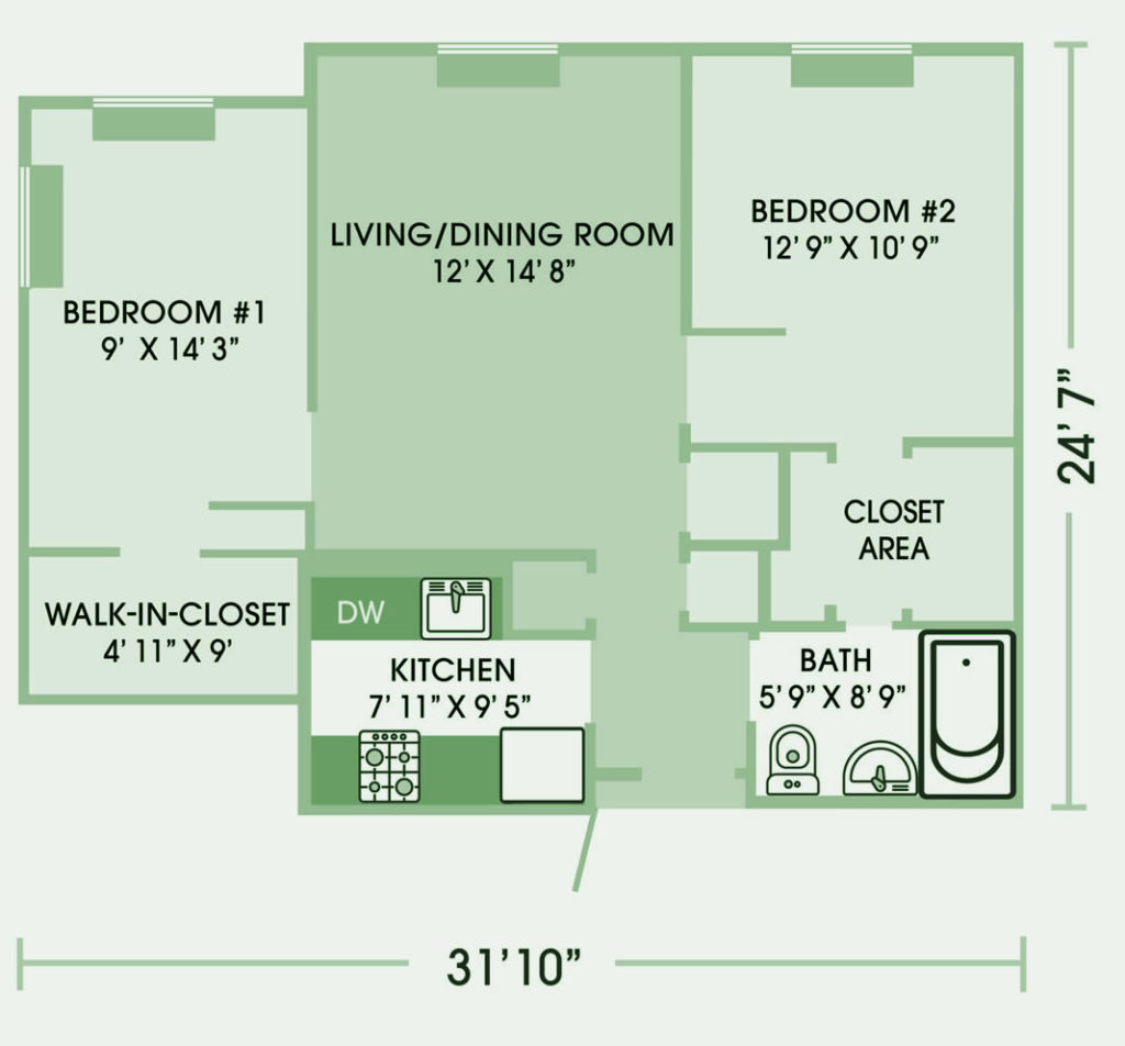 Two Bedroom Colton Weinberg Building